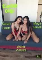 Maya Farrell and Sarah Lace Share 2 Cocks